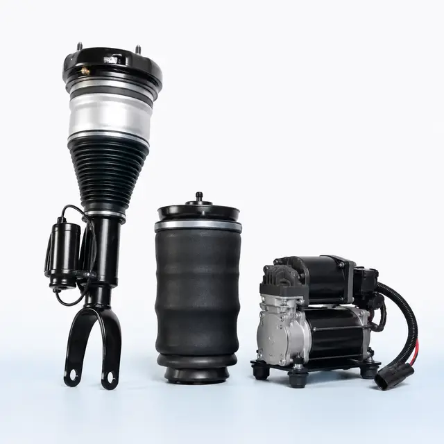 Air-suspension strut, bellows and compressor