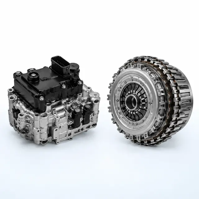 Transmission mechatronic control unit and dual clutch pack
